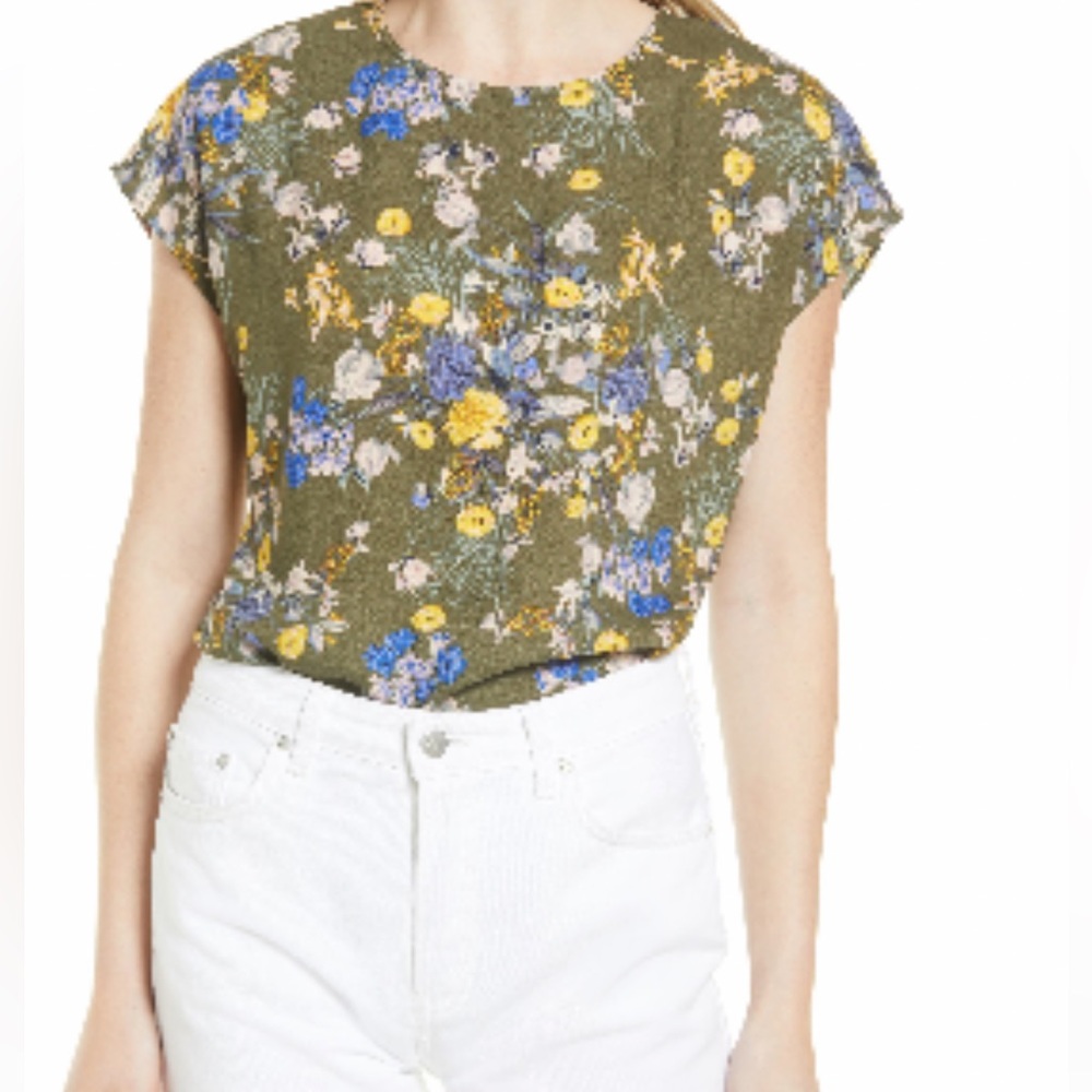 Nordstrom halogen cap sleeve blouse xs